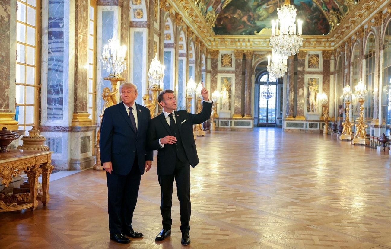 Imágenes de la visita (real) de Donald Trump al Palacio de Versalles con los Macron Imágenes de la visita (real) de Donald Trump al Palacio de Versalles con los Macron